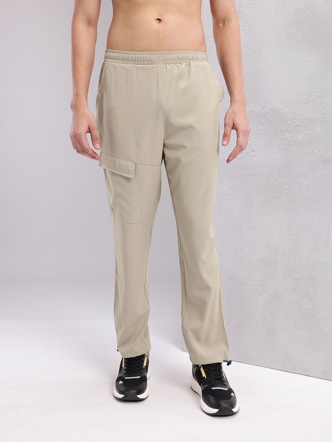 HRX by Hrithik Roshan Men Mid-Rise Rapid-Dry Running Track Pants with Toogled Hem