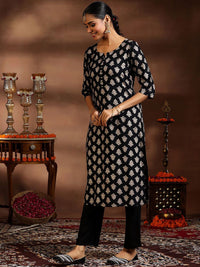 Libas Ethnic Motifs Printed Straight Kurta With Trouser & Dupatta