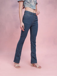 DressBerry Women Boot Cut Mid-Rise Stretchable Jeans