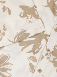 Thomas Scott Premium Slim Fit Floral Opaque Printed Cotton Casual Shirt