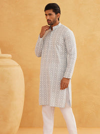 SOJANYA Kurta Kapas Tulen Sulam Bunga