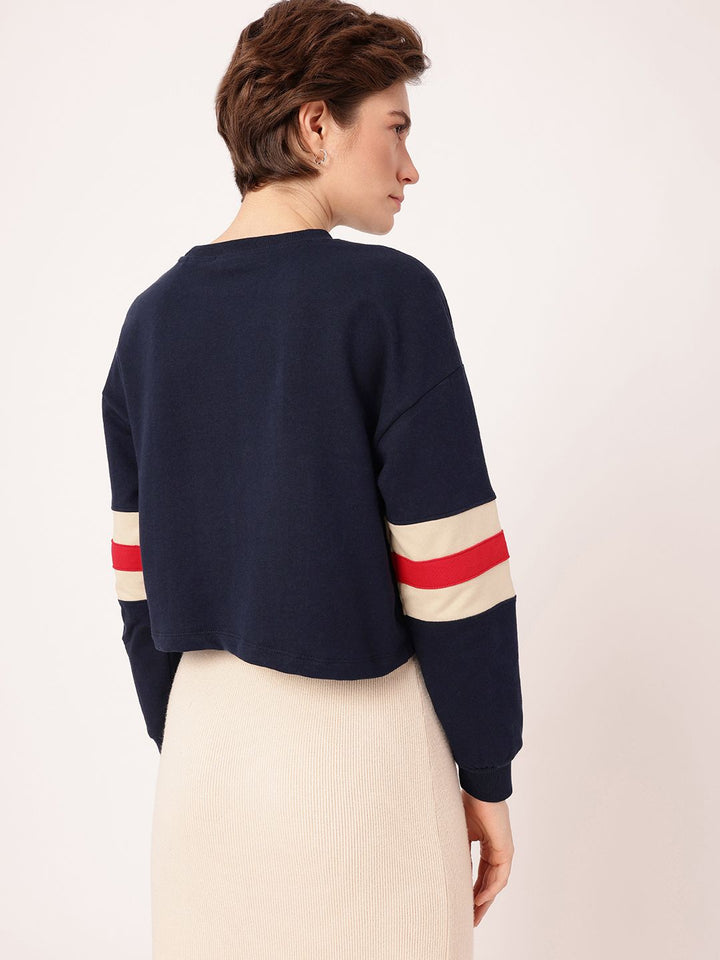 DressBerry Printed Cotton Terry Relaxed Fit Sweatshirt