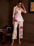 Athena Women Pink Printed Co-Ords