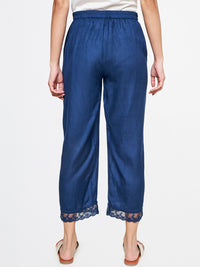 Global Desi Women Blue Straight Fit Culottes Trousers
