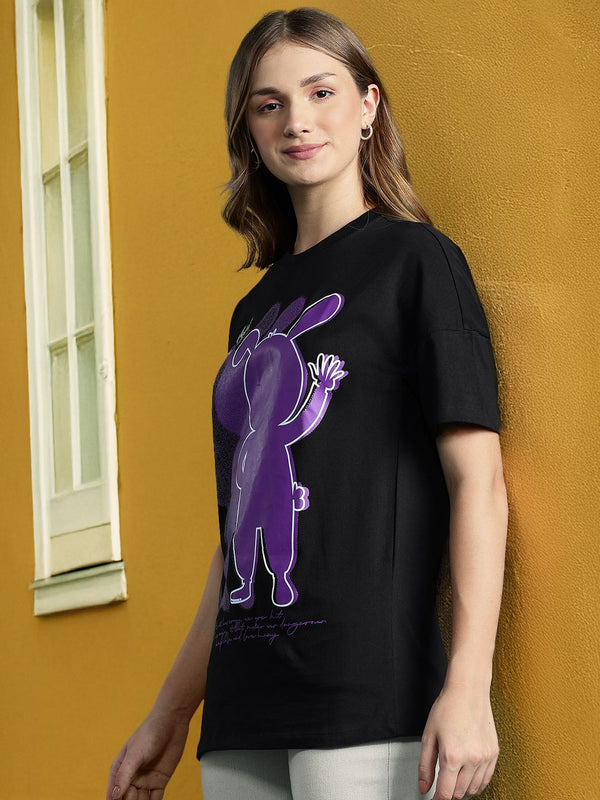 DressBerry Printed Drop-Shoulder Pure Cotton T-shirt