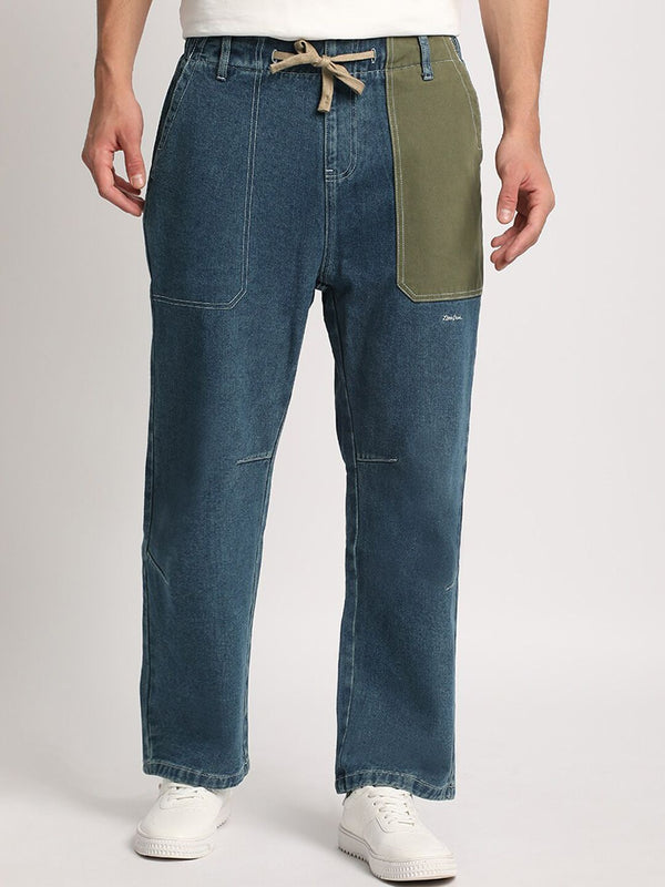 Lelaki Bear House Straight Fit Clean Look Light Fade Jeans