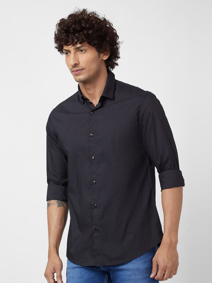 SPYKAR Classic Spread Collar Opaque Regular Fit Cotton Linen Casual Shirt