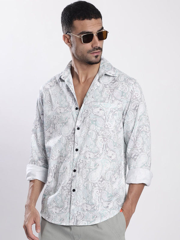 Bene Kleed Ethnic Motifs Printed Spread Collar Cotton Casual Shirt