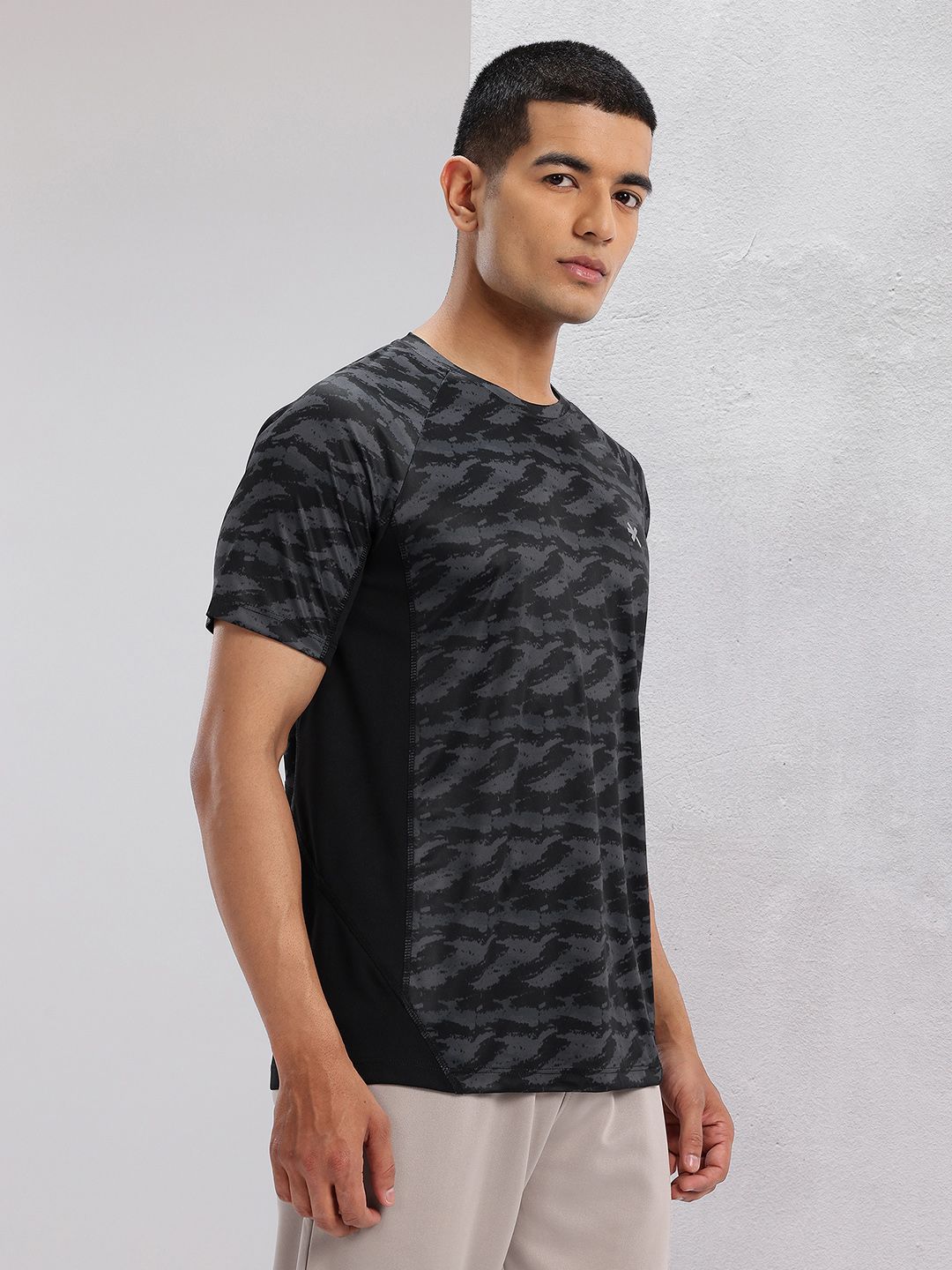 HRX by Hrithik Roshan Abstract Print Rapid-Dry Training T-shirt