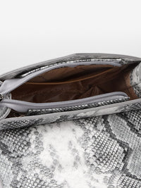 Lino Perros Snake Skin Textured Structured Sling Bag