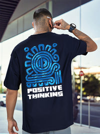ADRO Graphic Printed Drop-Shoulder Sleeves Cotton Oversized T-shirt