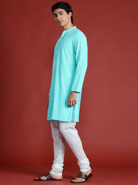 Anouk Mirror Embellished Pure Cotton Kurta Set