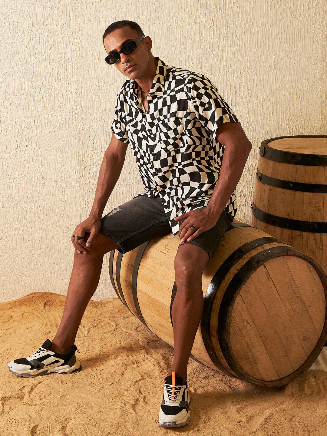 DENNISON Men Smart Block Printed Casual Shirt