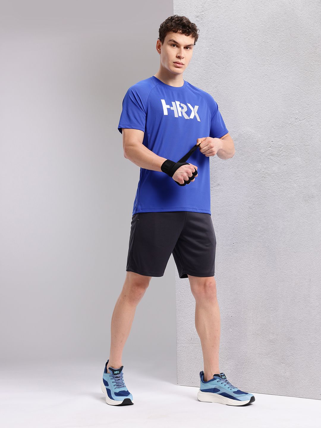 HRX by Hrithik Roshan Rapid-dry Brand Logo Print Training T-shirt