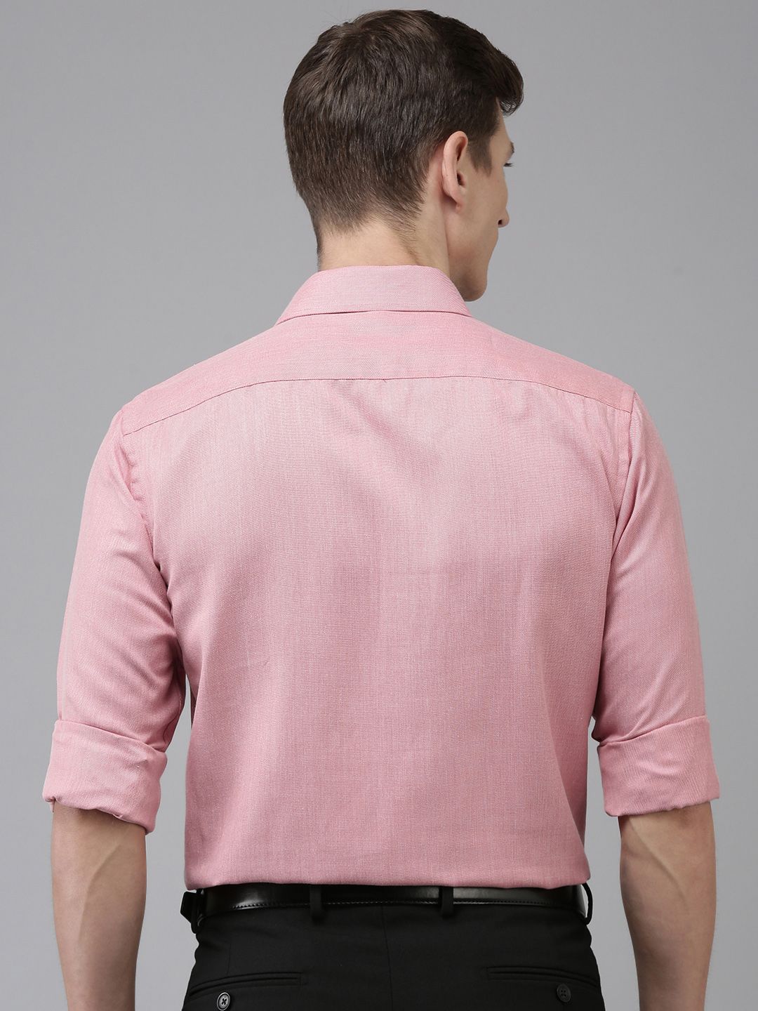 Park Avenue Self Design Textured Slim Fit Opaque Formal Shirt