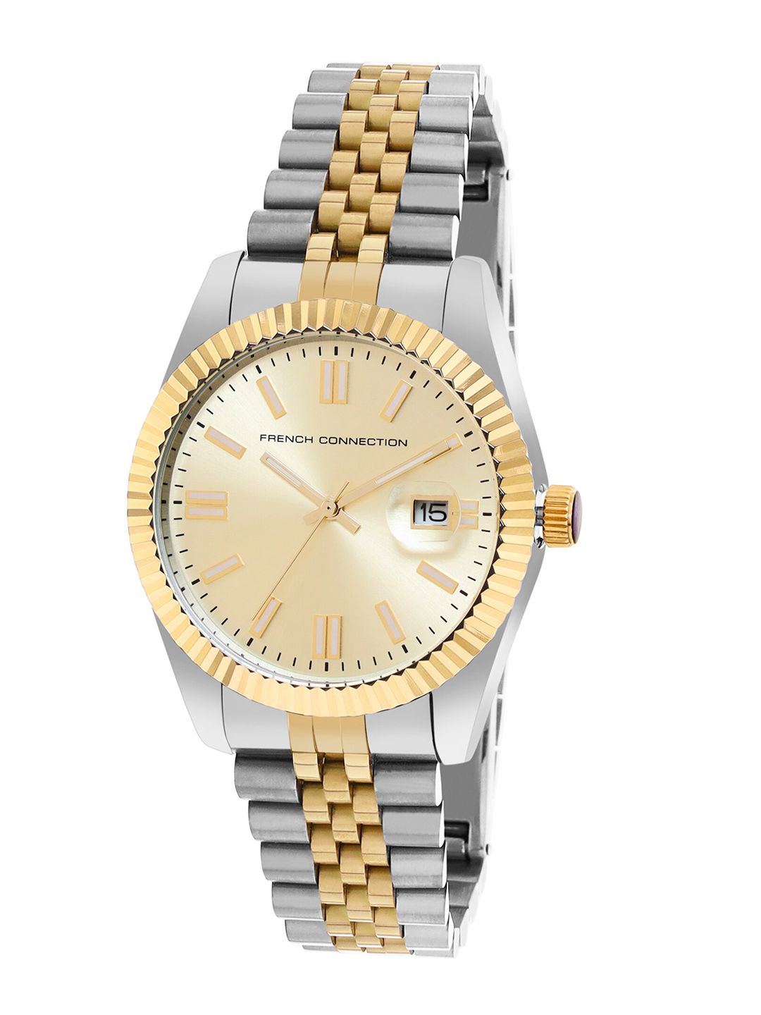 French Connection Men Dial & Stainless Steel Bracelet Style Straps Analogue Watch FCP41TM