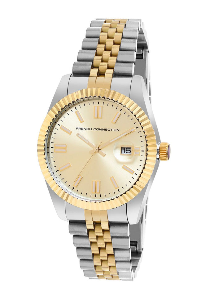 French Connection Men Dial & Stainless Steel Bracelet Style Straps Analogue Watch FCP41TM