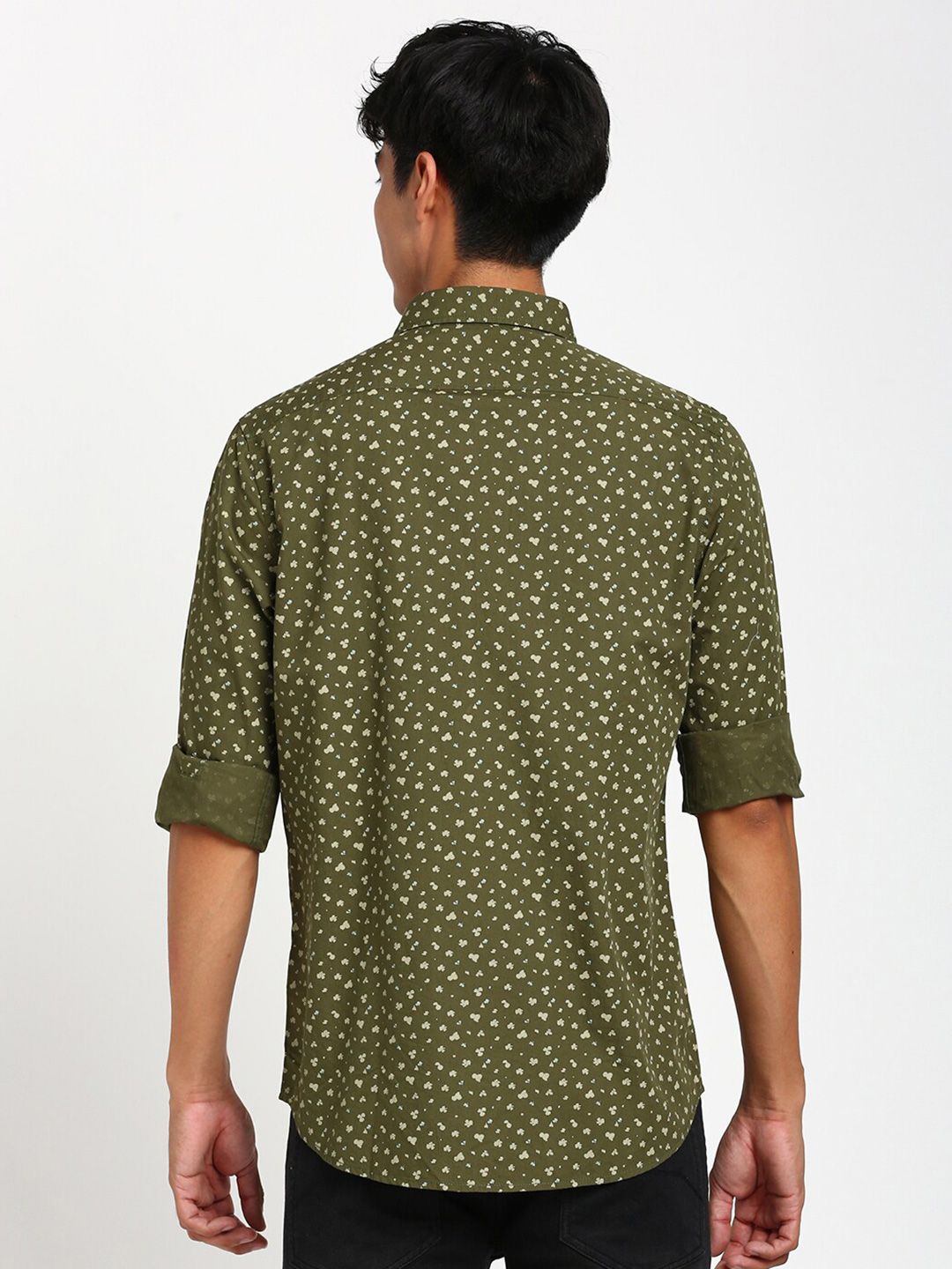 Turtle Relaxed Slim Fit Abstract Printed Casual Pure Cotton Shirt