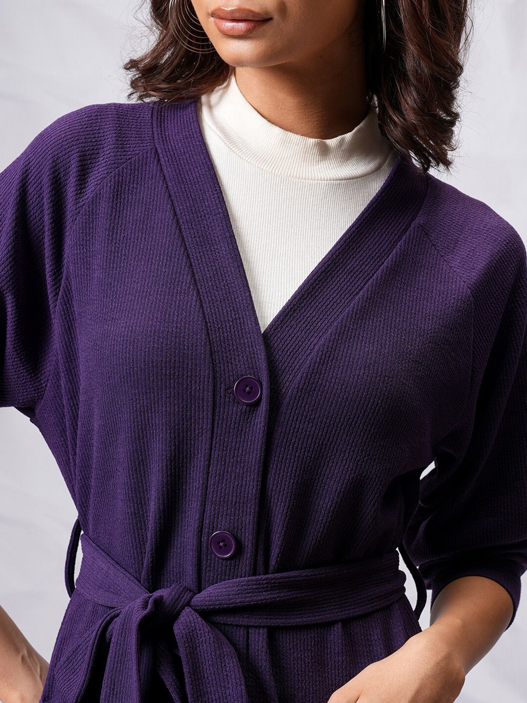 Tokyo Talkies Women Relaxed Cardigan With Wide Leg Trouser