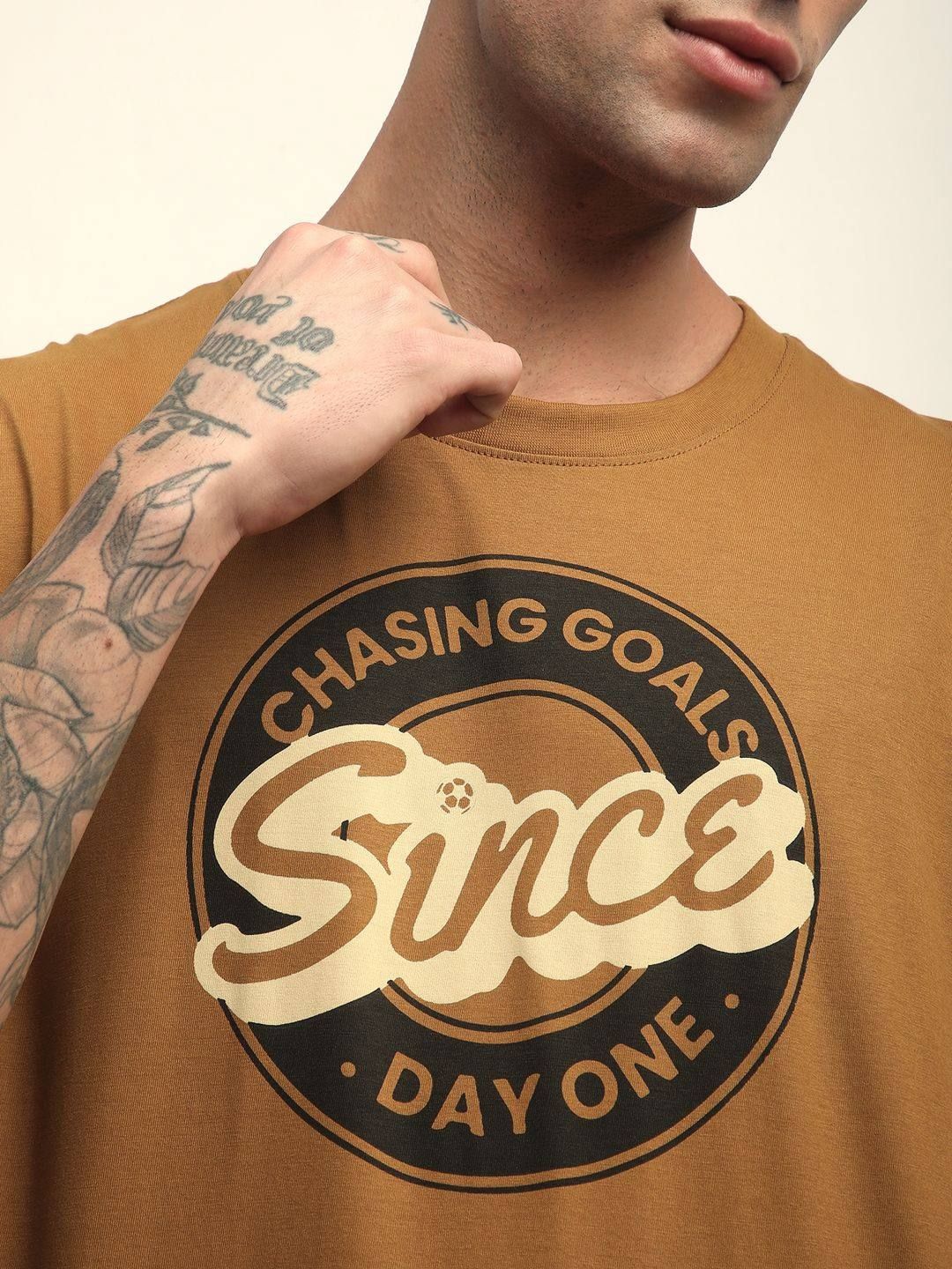 DILLINGER Men Short Sleeve Oversized Crew Neck Printed Tshirt