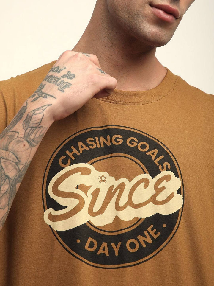DILLINGER Men Short Sleeve Oversized Crew Neck Printed Tshirt
