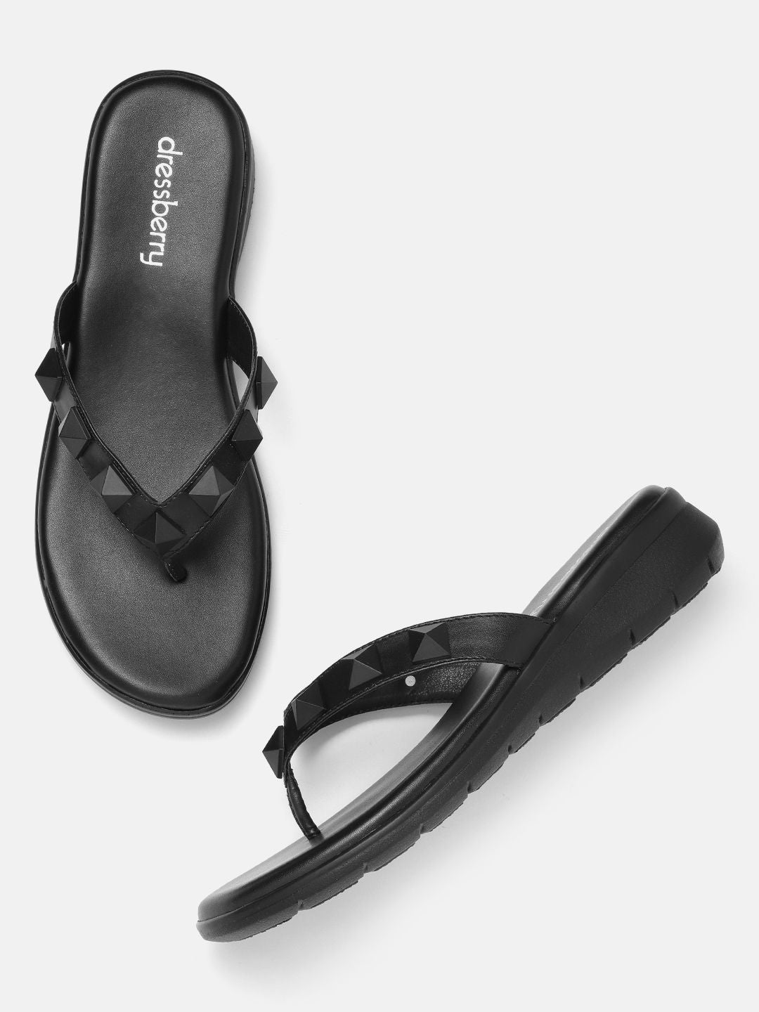 DressBerry Women Studded Open Toe Flats