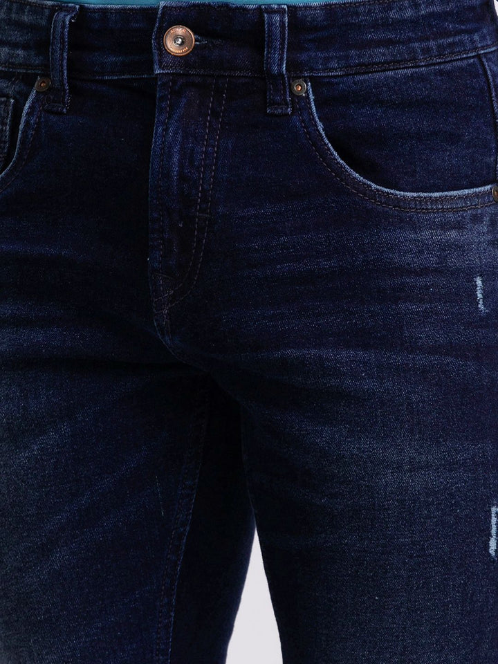 SPYKAR Men Skinny Fit Slash Knee Heavy Fade Stretchable Jeans