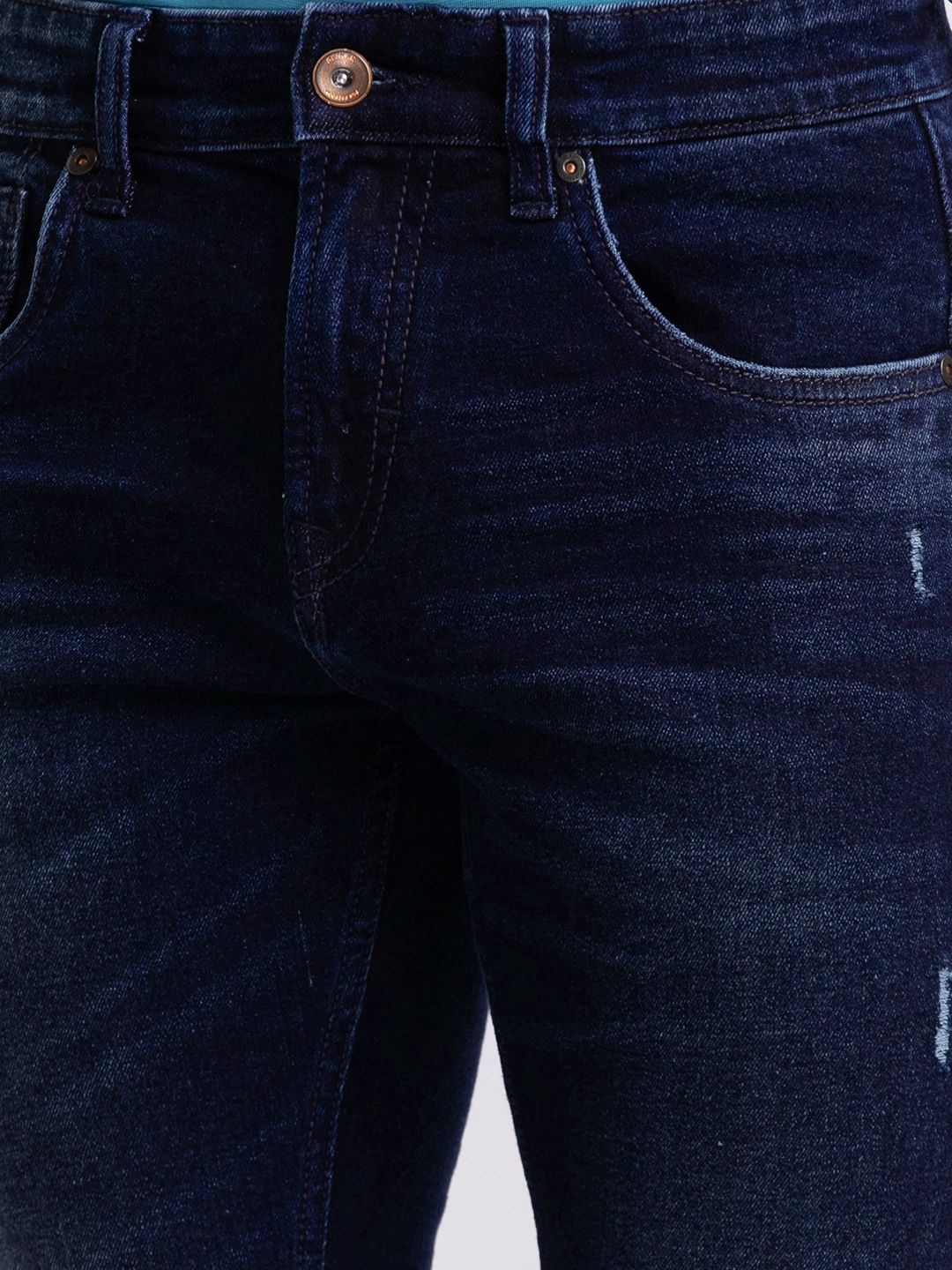 SPYKAR Men Skinny Fit Slash Knee Heavy Fade Stretchable Jeans