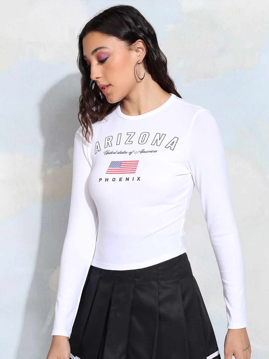 Jalan oleh Tokyo Talkies Typography Print Round Neck Top