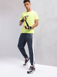HRX by Hrithik Roshan Men Mid-Rise Rapid-Dry Training Joggers with Side Taping
