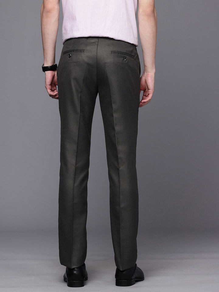 Raymond Men Textured Slim Fit Formal Trousers