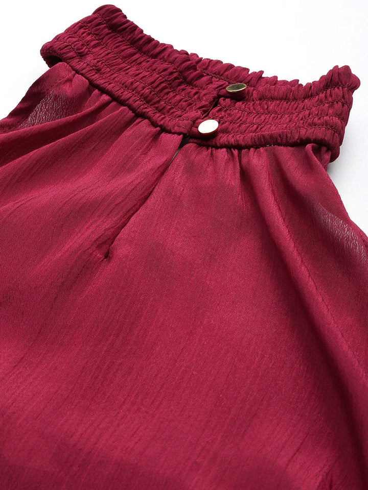 all about you Halter Neck Top With A-Line Pleated Skirt