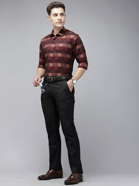 Park Avenue Pure Cotton Slim Fit Checked Formal Shirt