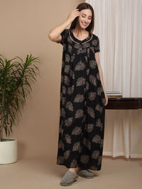 Sweet Dreams Women Printed Maxi Nightdress