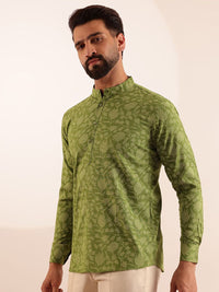 Anouk Floral Printed Mandarin Collar Short Kurta