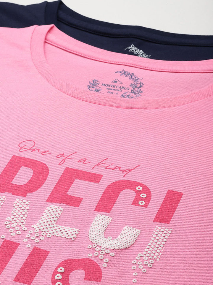 Monte Carlo Pack of 2 Printed Pure Cotton T-shirts