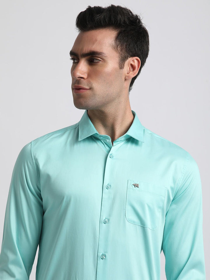 THE BEAR HOUSE Slim Fit Pure Cotton Formal Shirt
