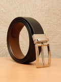 Teakwood Leathers Men Textured Leather Reversible Formal Belt