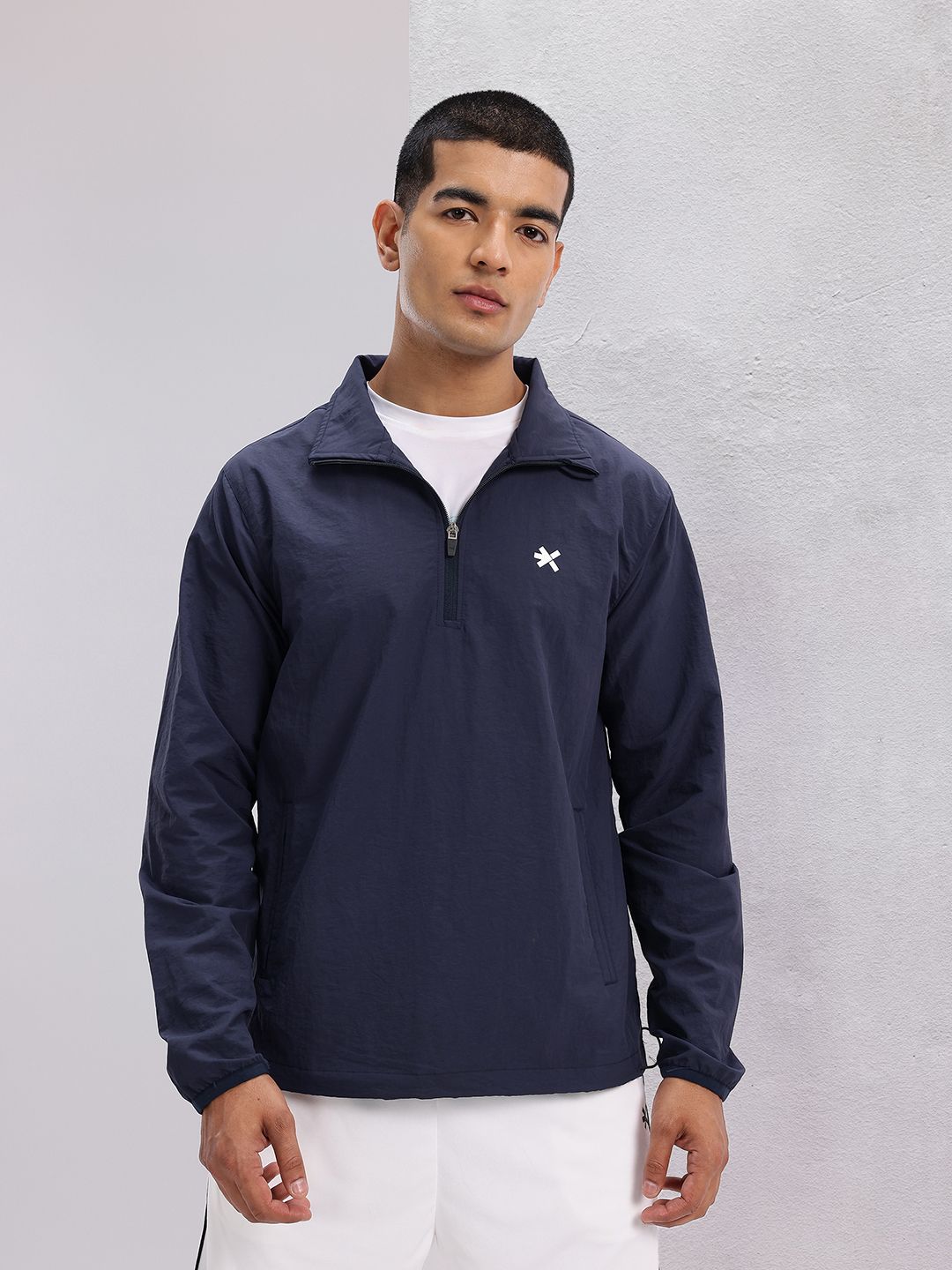 HRX by Hrithik Roshan Mock Collar Rapid-Dry Running Jacket with Toggle Hem