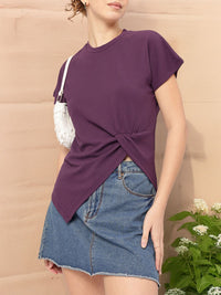 DressBerry Chic Fusion Asymmetric Hem Twisted Top