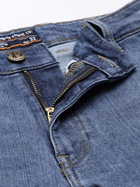 The Indian Garage Co Men Blue Slim Fit Mildly Distressed Stretchable Jeans