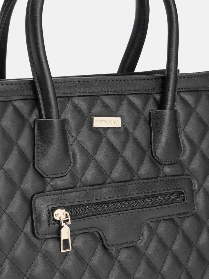 DressBerry Structured Quilted Handheld Bag