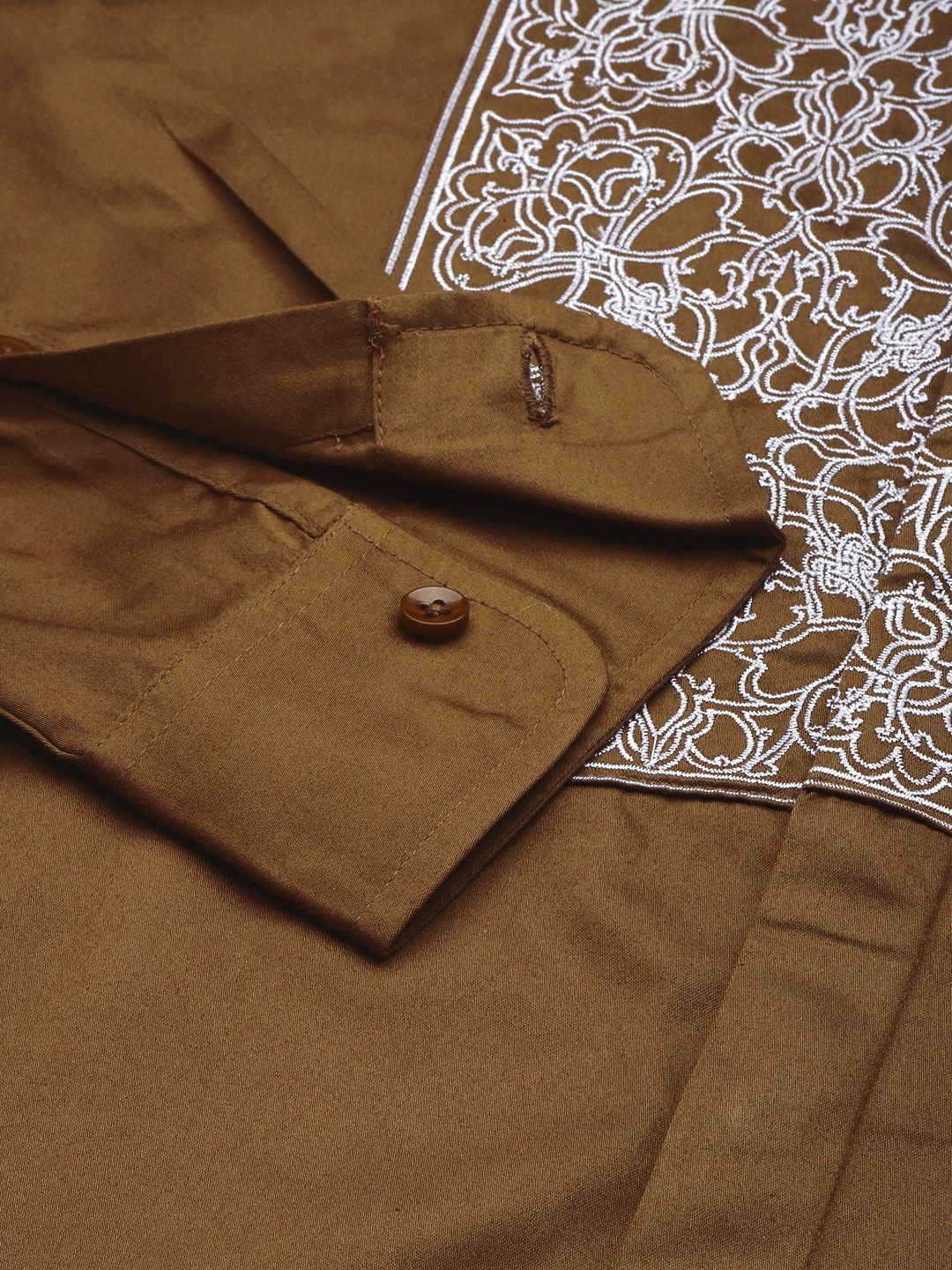 House of Pataudi Red Carpet Pure Cotton Embroidered Opaque Party Shirt
