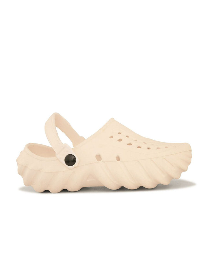 HRX by Hrithik Roshan Men Cream Coloured Self Design Clogs