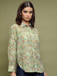 Vishudh Ethnic Motifs Printed Spread Collar Casual Shirt