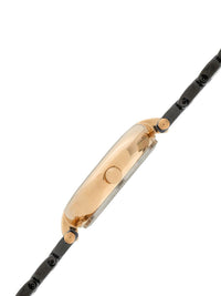 Sambungan Perancis Wanita Dail Hiasan & Tali Keluli Tahan Karat Analog Watch FCM01BM