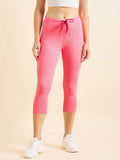 Sweet Dreams Women Pink Mid-Rise Cotton Capris