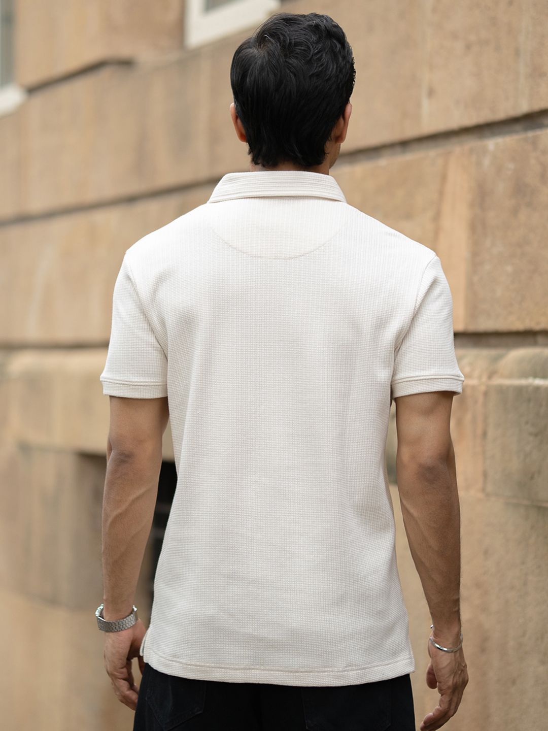 Powerlook Men Solid Polo Collar Short Sleeves T-shirt