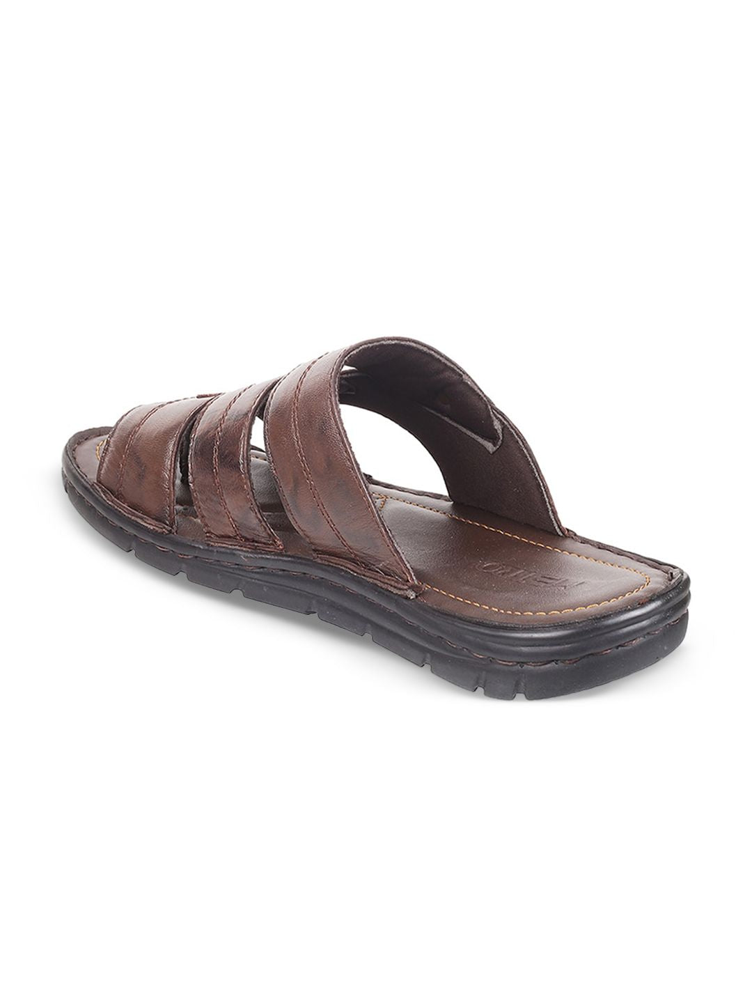 Metro Men Textured Leather Comfort Sandals