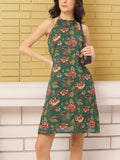 DressBerry Nature's Palette Halter Haul Cotton Cambric Dress